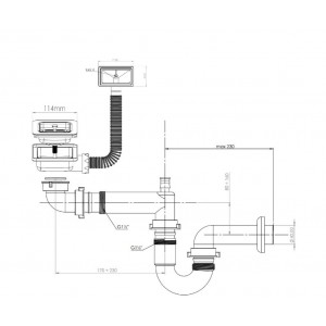 KARE SÜZGEÇLİ EVYE SİFON TAKIMI