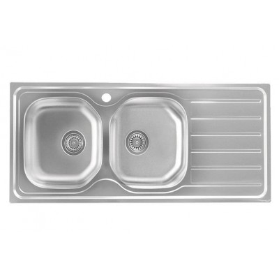 ARTENOVA PASLANMAZ ÇELİK 2 BÜYÜK GÖZ EVYE SAĞ 116X50 CM