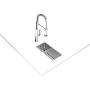 - BE LINEA RS15 18.40 - Tezgahaltı Eviye - Paslanmaz Çelik - 18 cm - 115000010