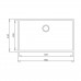 SQUARE 72.40 TG BRIGHT CREAM Tezgahaltı Granit Eviye Krem 72 cm 115230018