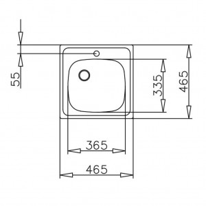 TEKA E50 1B 46,5X46,5 PASLANMAZ ÇELİK EVYE