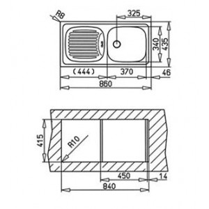 TEKA EVYE İNFANT OB MİKRO KETEN SOL 86X44 MUTFAK EVYE SİFON DAHİL