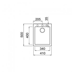 TEKA FORSQUARE 34x40 TEZGAH ÜSTÜ GRANİT EVYE BEYAZ