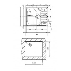 TEKA CLASSİC 1B ½ D 580.500 PASLANMAZ ÇELİK SAĞ EVYE