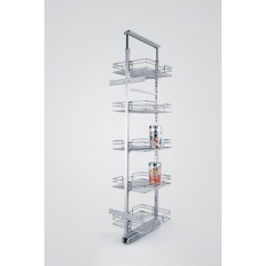 HUZUR TELESKOPİK RAYLI MUTFAK KİLER BOY 110-125 CM ARASI 4 SEPET Lİ